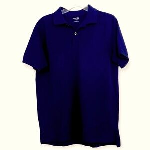 St. John’s Bay Navy Blue Cotton Polo Shirt Short Sleeve Small